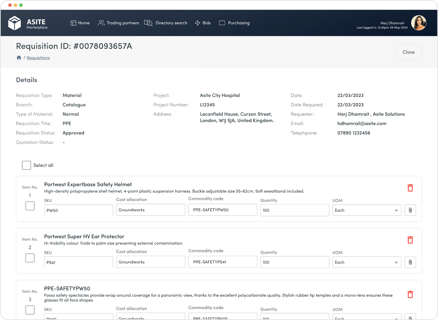 2. Requisitions