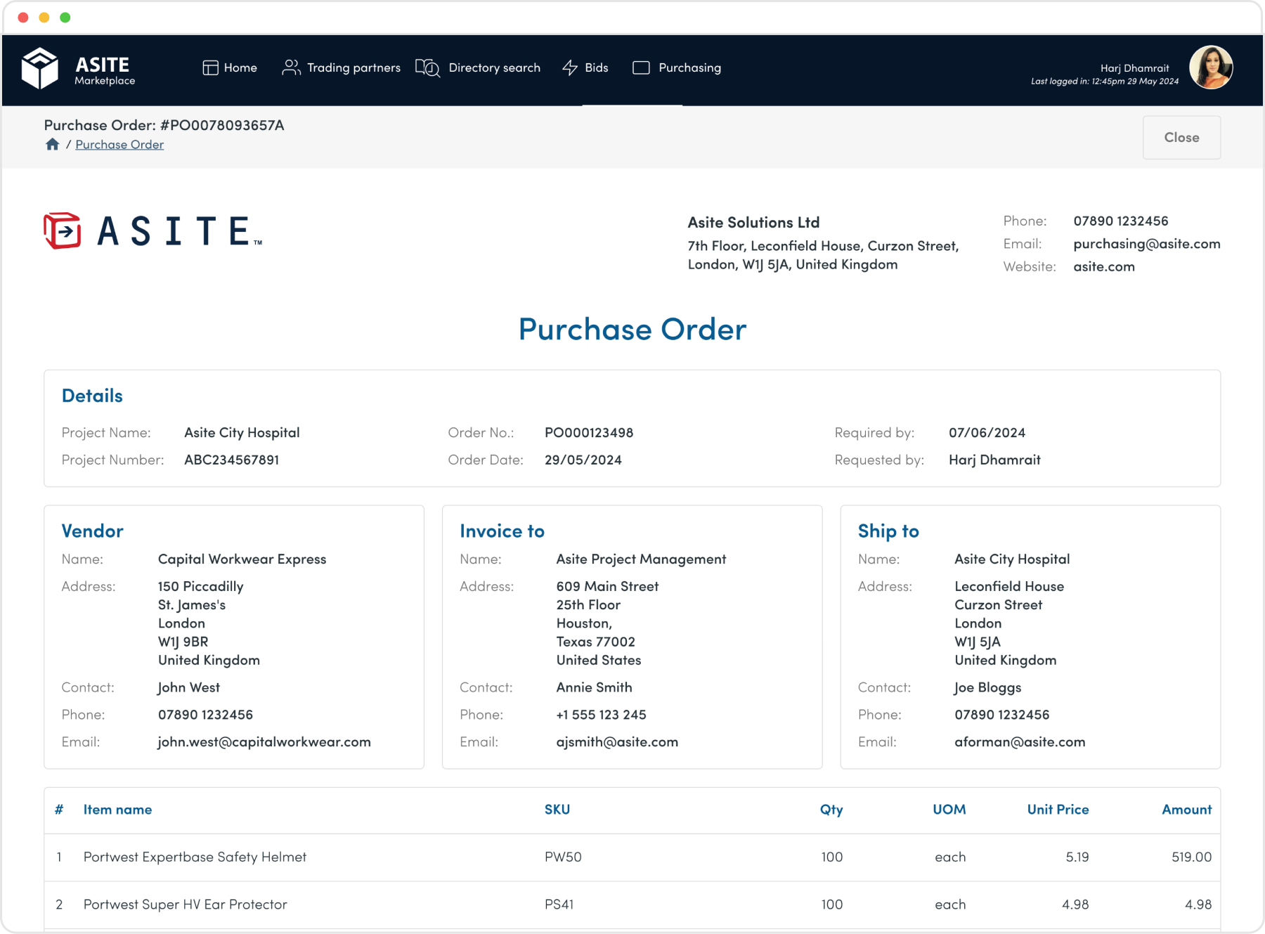 4. Purchase Orders